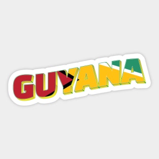 Guyana Vintage style retro souvenir Sticker